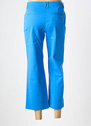 Pantalon chino fermeture zippée sous rabat boutonné taille normale bleu COUTURIST femme