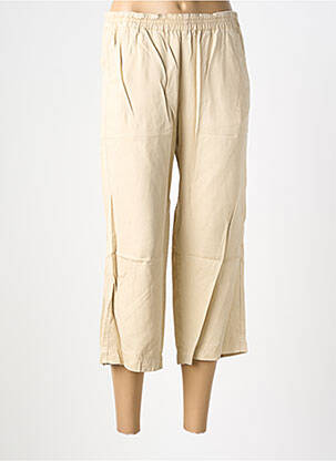 Pantacourt taille élastique taille normale beige COUTURIST femme