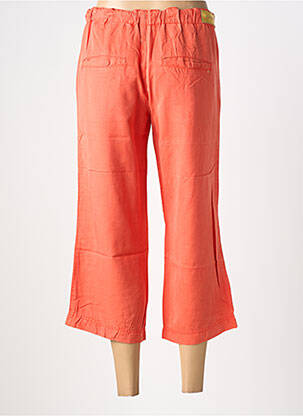 Pantacourt taille élastique taille normale orange COUTURIST femme