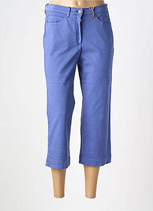 Pantacourt coupe droite taille normale bleu COUTURIST femme