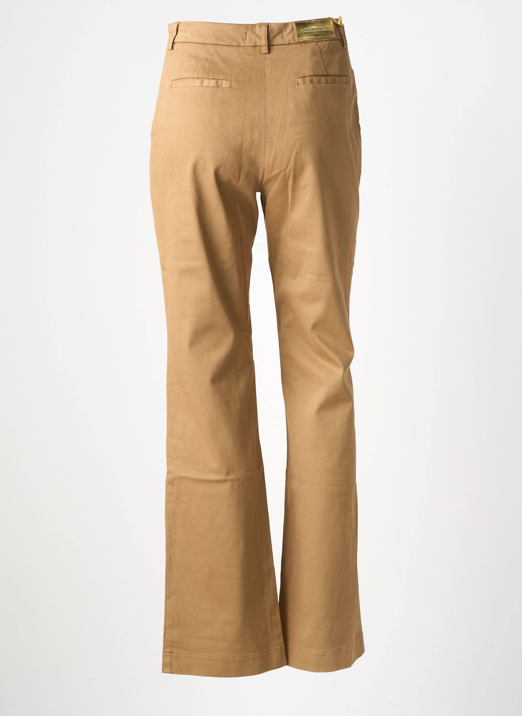 Pantalon flare taille normale taille normale marron COUTURIST femme