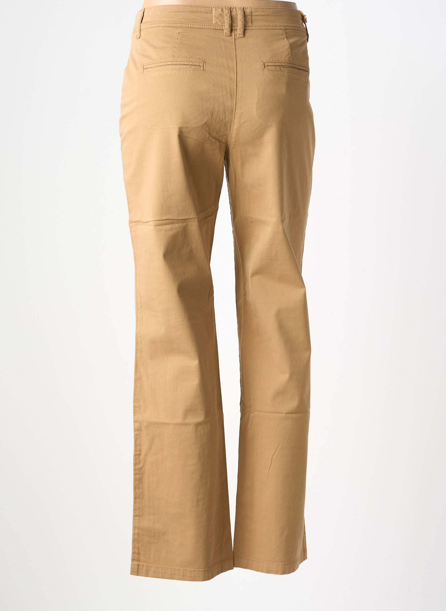 Pantalon chino tissage popeline taille normale marron COUTURIST femme