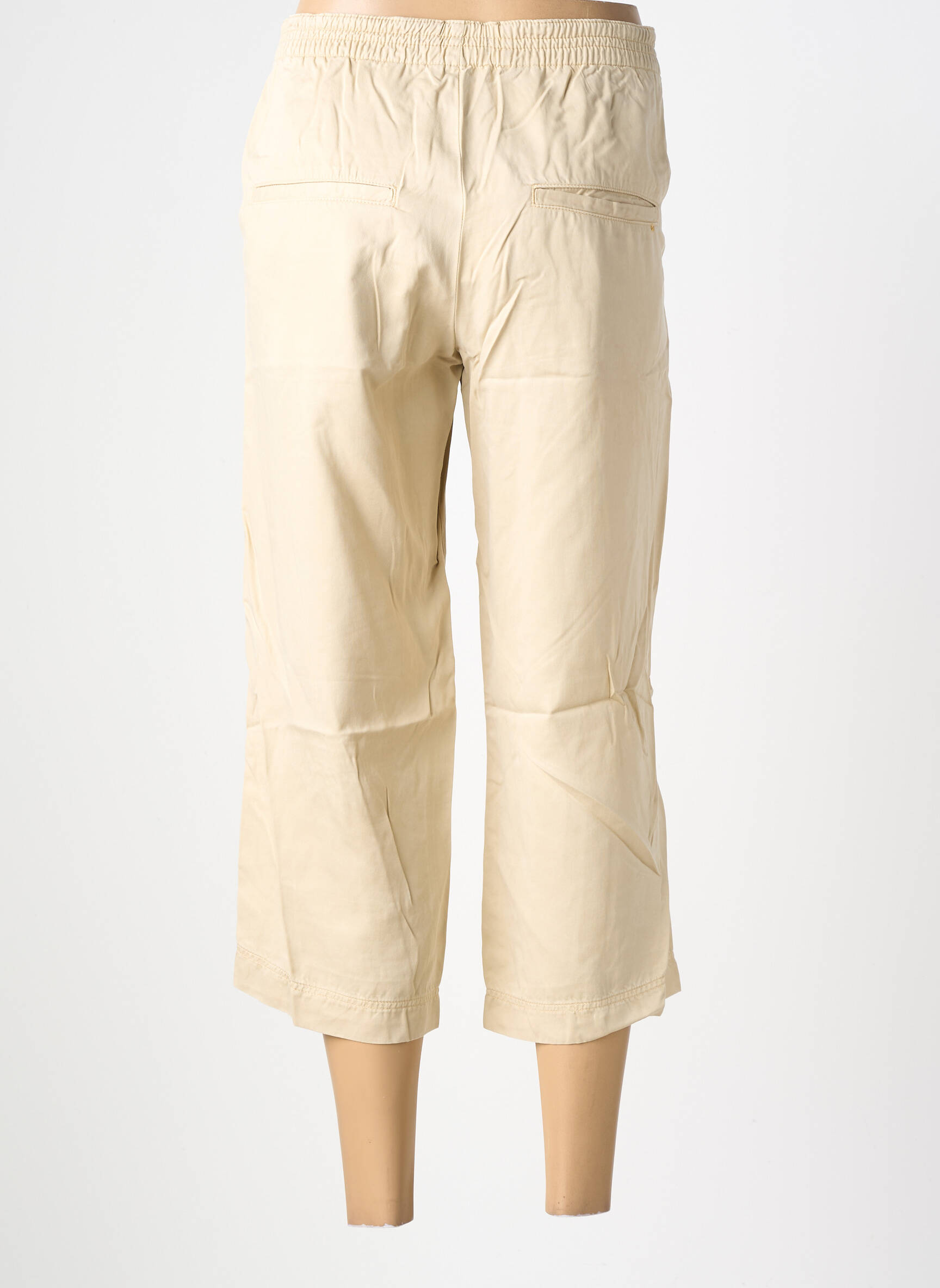 Pantacourt taille élastique taille normale beige COUTURIST femme