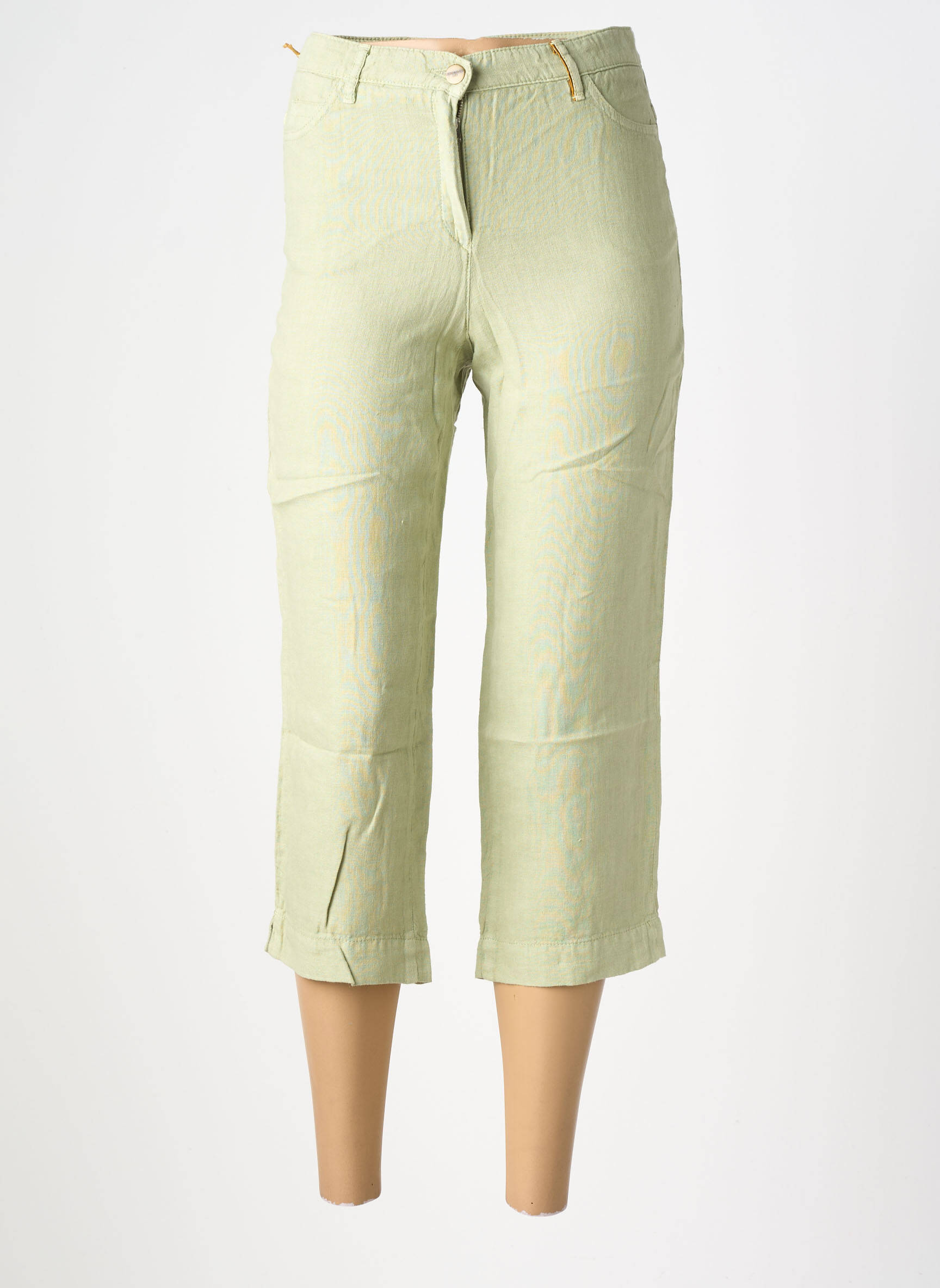 Pantacourt coupe droite taille normale vert COUTURIST femme