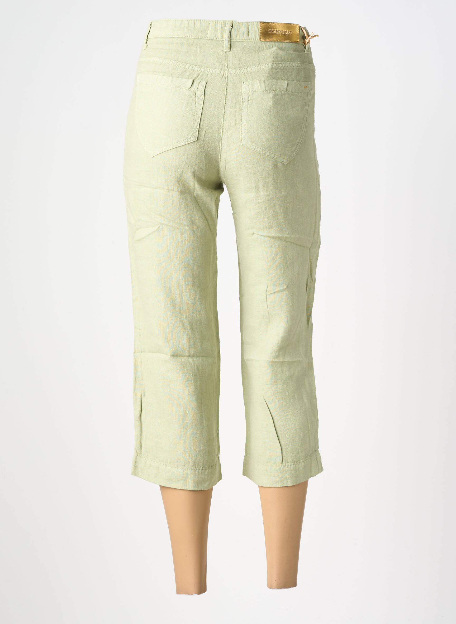 Pantacourt coupe droite taille normale vert COUTURIST femme