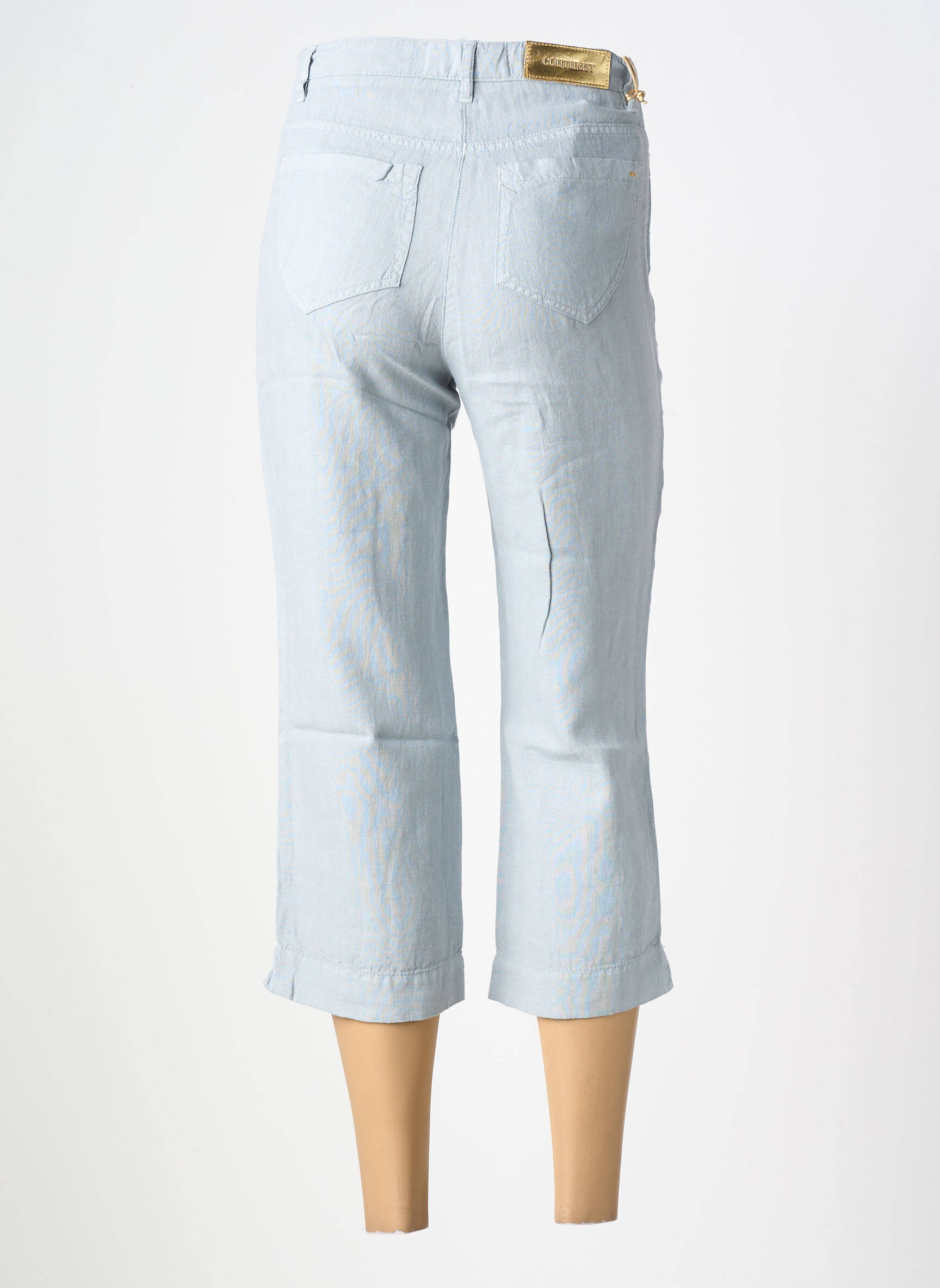 Pantacourt coupe droite taille normale gris COUTURIST femme