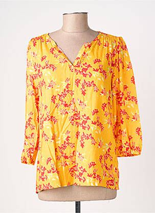 Blouse tissage popeline manches longues orange LA FIANCÉE femme