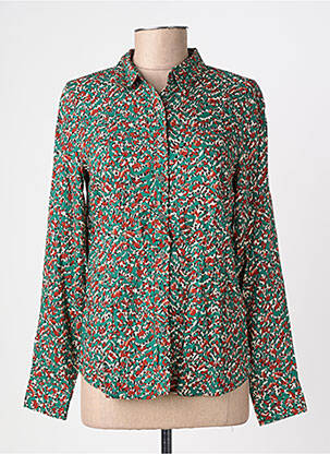 Chemisier coupe cintrée manches longues vert GARCIA femme