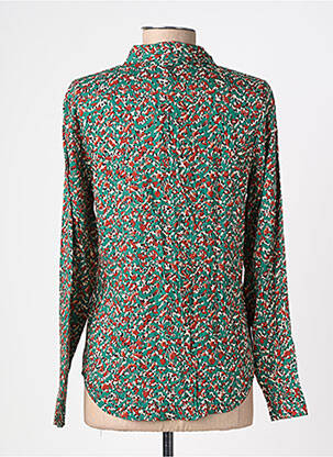 Chemisier coupe cintrée manches longues vert GARCIA femme