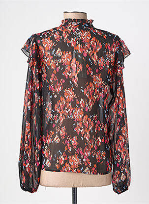 Blouse légère et transparente manches longues noir GARCIA femme