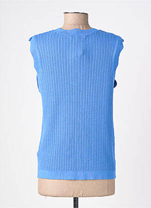 Top stretch sans manche bleu GARCIA femme