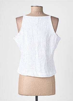 Top coupe cintrée fines bretelles blanc TIFFOSI femme