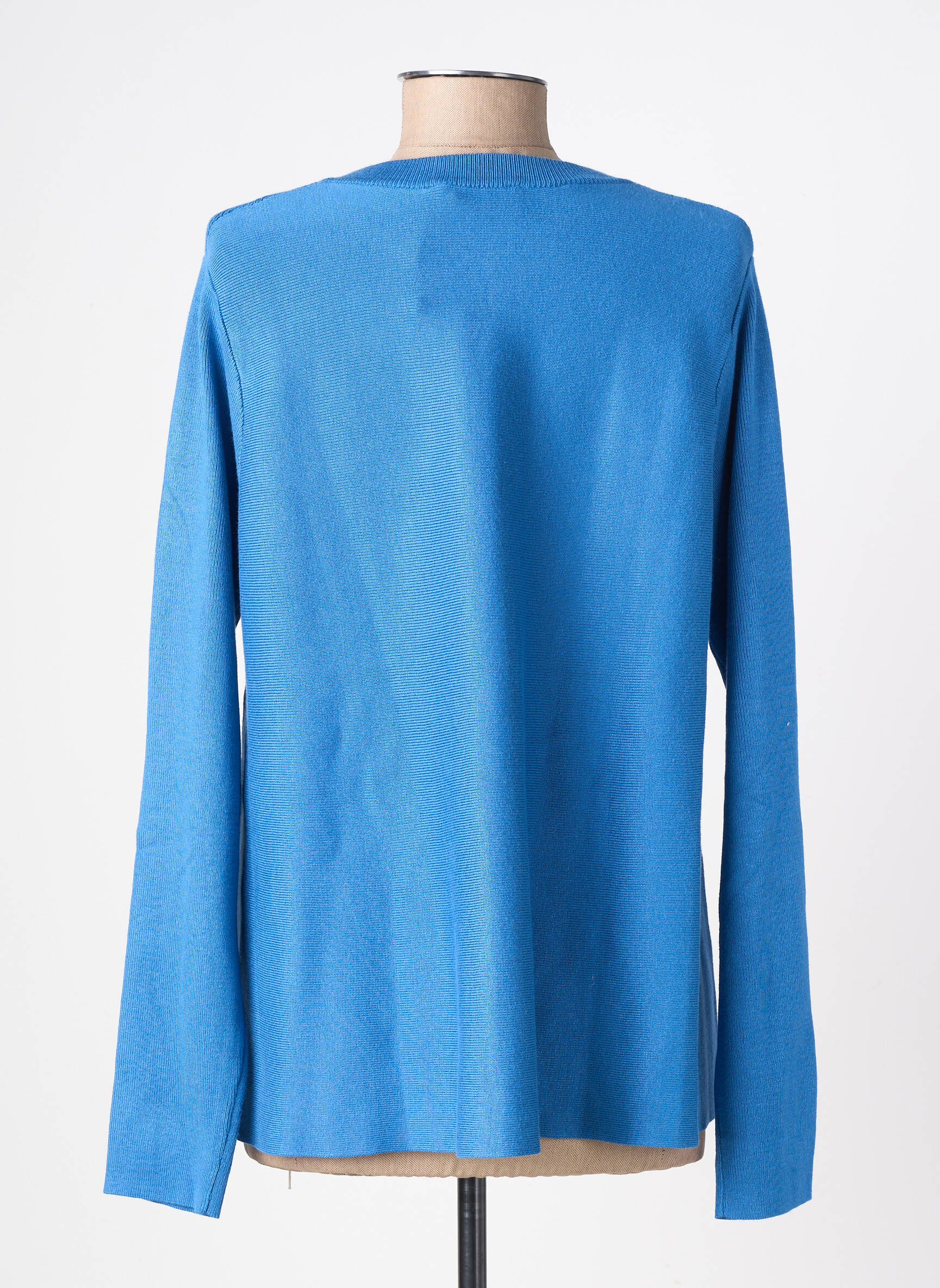 Gilet manches longues col rond bleu COMPAÑIA FANTASTICA femme