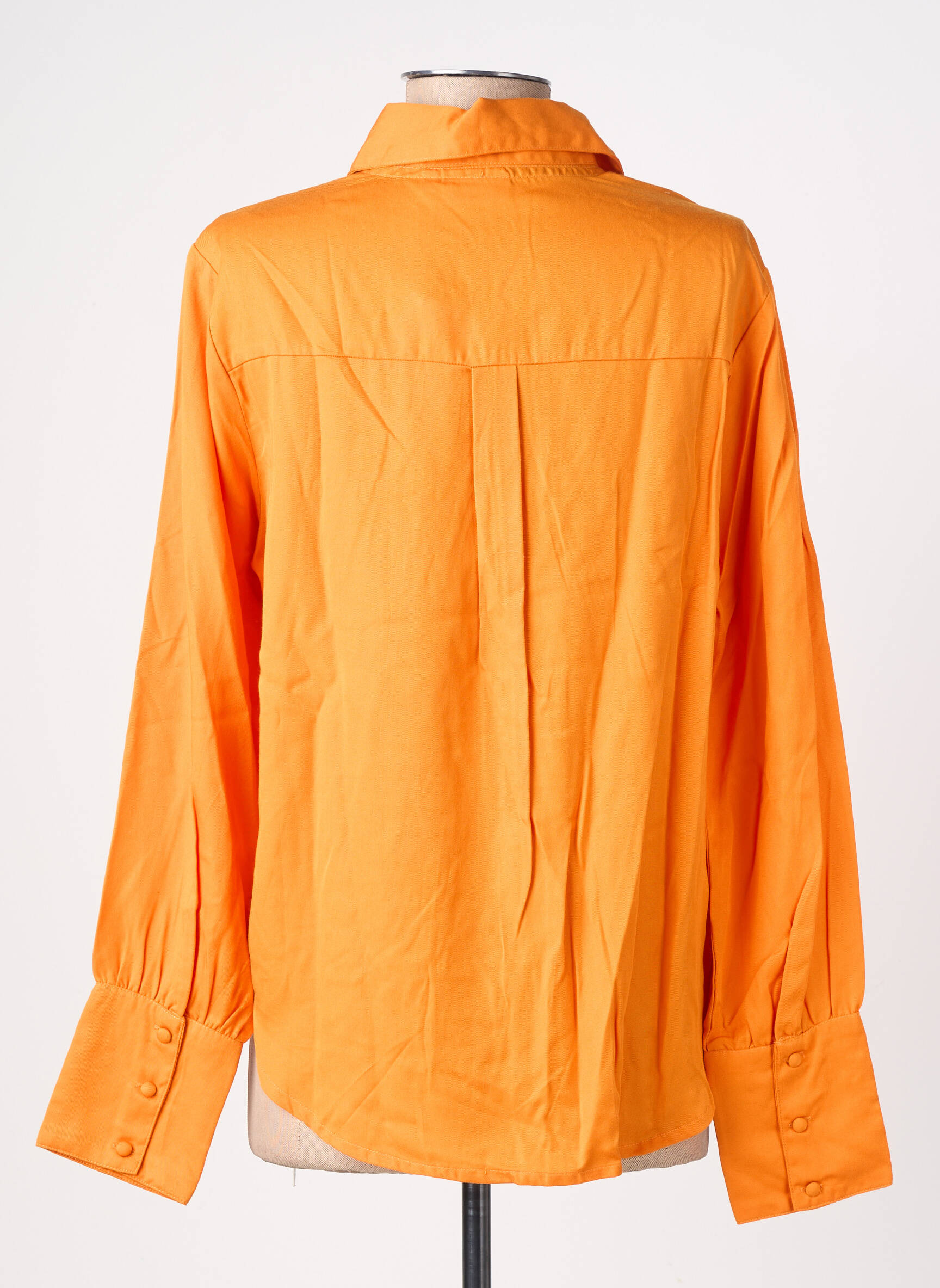 Chemisier tissage popeline manches longues orange LES TROPEZIENNES PAR M.BELARBI femme