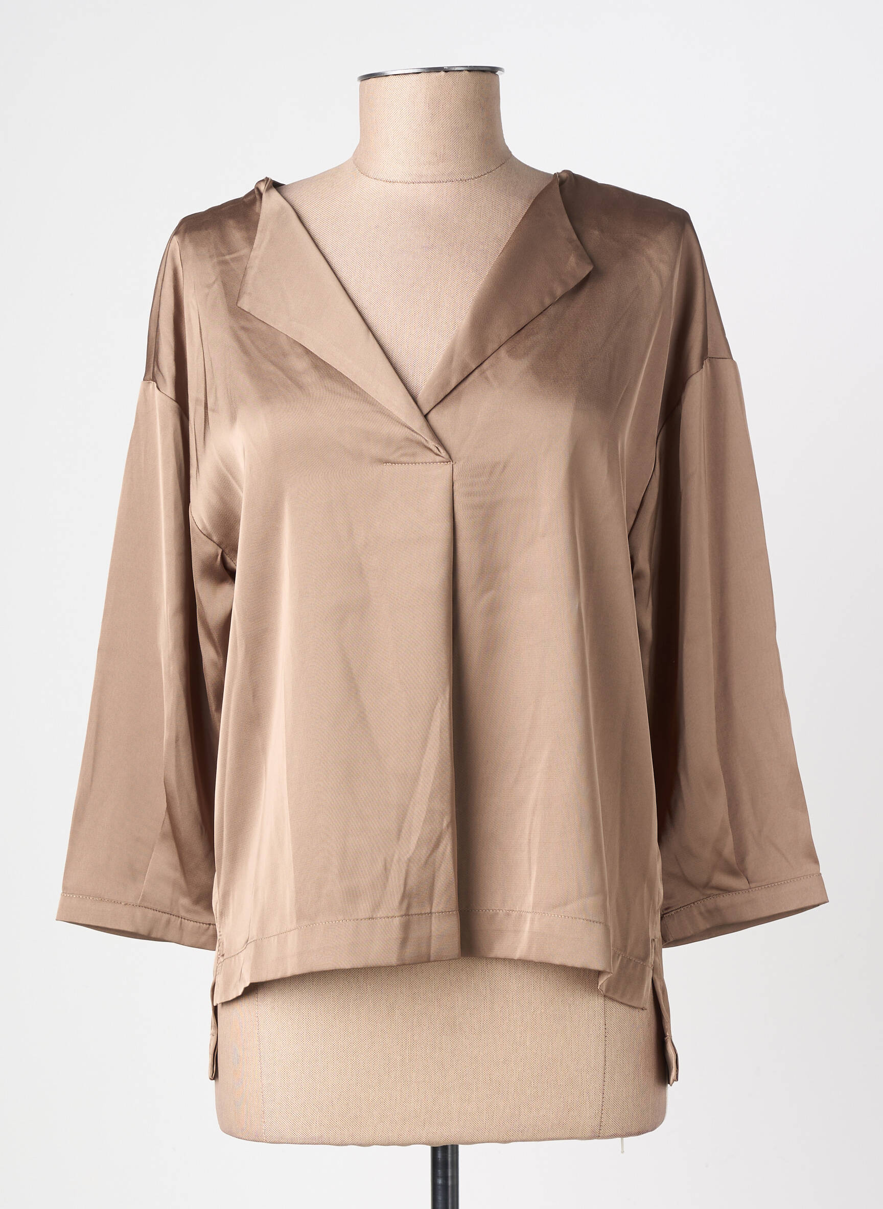 Blouse manches longues manches longues beige DESIRES femme