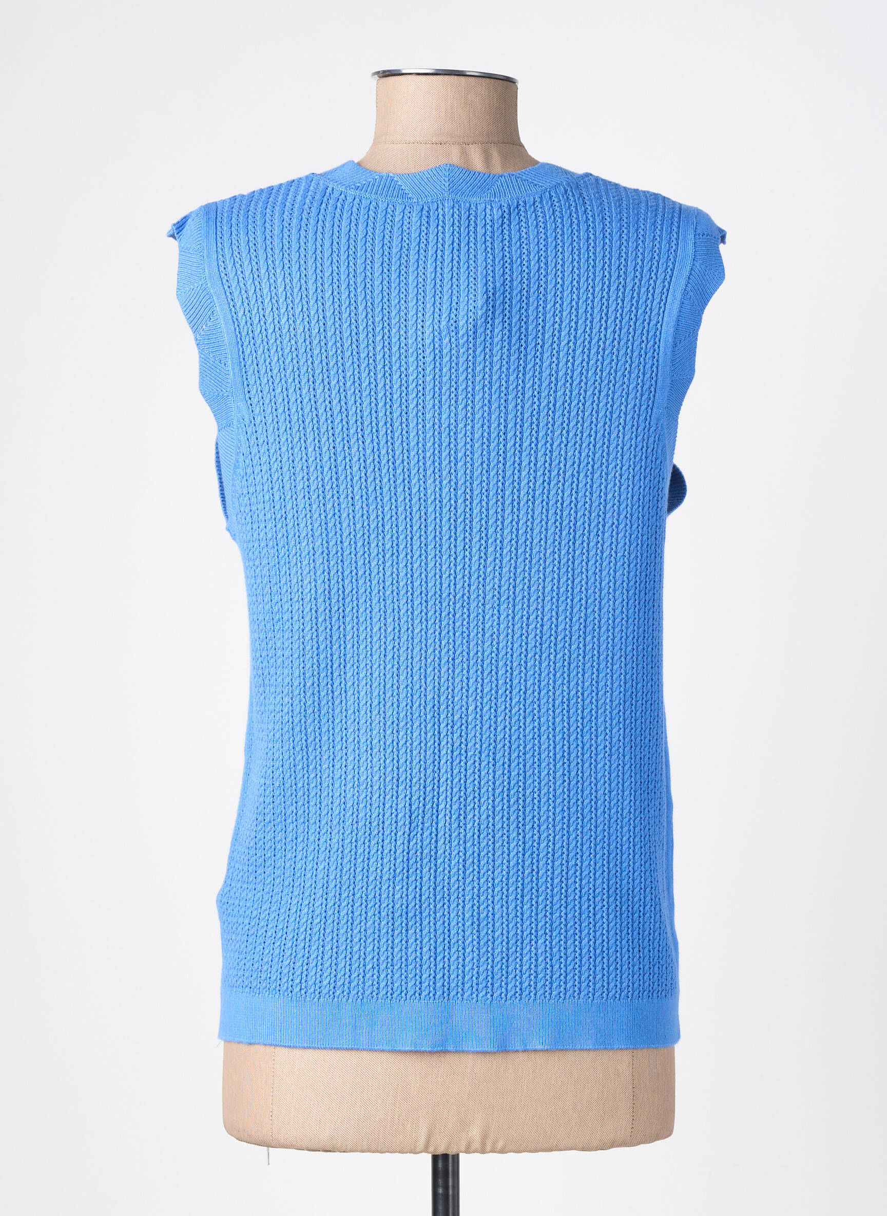 Top stretch sans manche bleu GARCIA femme