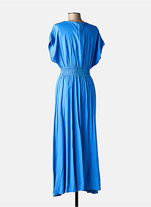 Robe longue manches courtes manches courtes bleu GARCIA femme