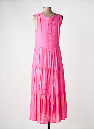 Robe longue coupe évasée sans manche rose COMPAÑIA FANTASTICA femme