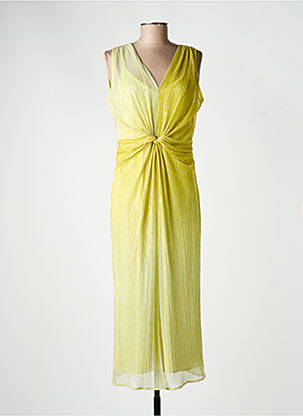 Robe longue sans manche sans manche jaune PAZ TORRAS femme