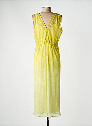 Robe longue sans manche sans manche jaune PAZ TORRAS femme