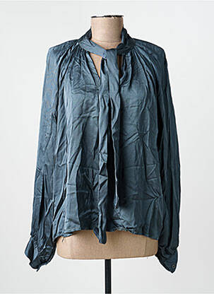 Blouse poignets boutonnés avec fente manches longues bleu CIAO DONNA femme