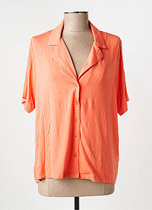 Chemisier coupe droite manches courtes orange COMPAÑIA FANTASTICA femme