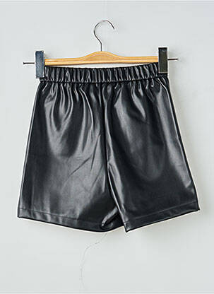 Short tissage simili-cuir taille haute noir TIFFOSI femme