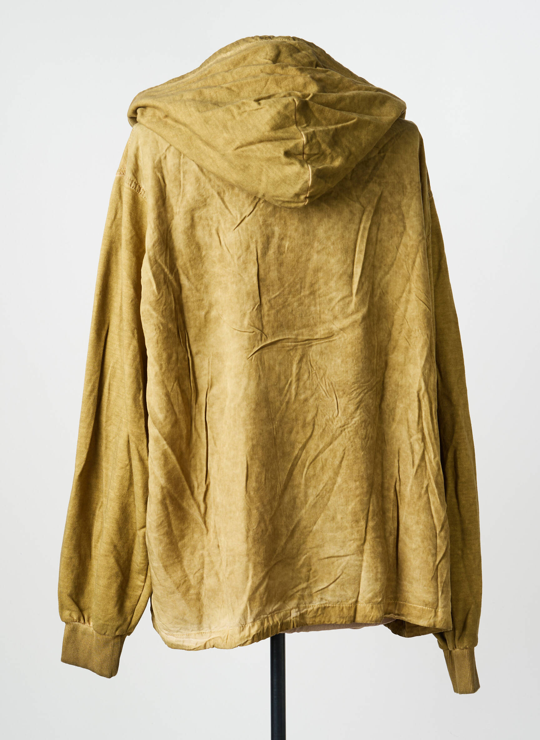 Sweat-shirt à capuche stretch manches longues vert NÜ femme