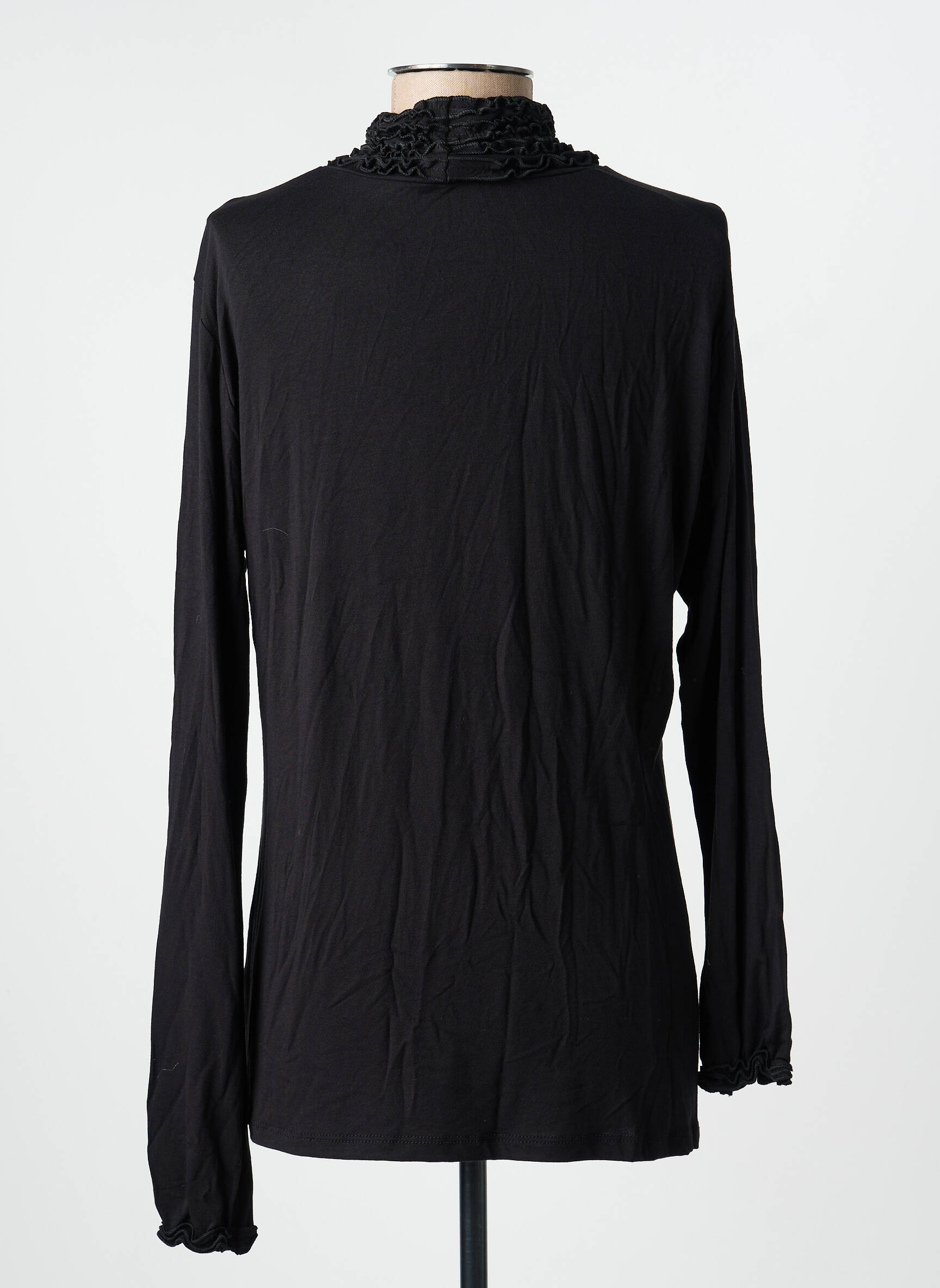 Sous-pull stretch manches longues noir NÜ femme