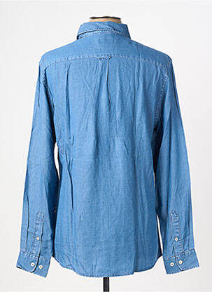 Chemise manches longues coupe droite bleu FQ1924 homme