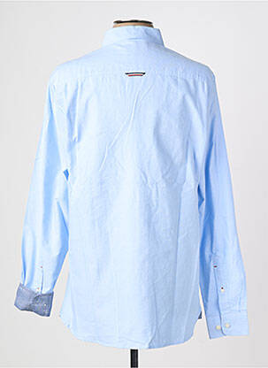Chemise manches longues coupe droite bleu FQ1924 homme