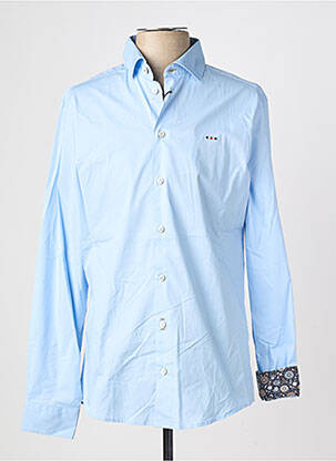 Chemise manches longues coupe droite bleu FQ1924 homme