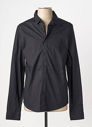 Chemise manches longues coupe droite noir FREEMAN T.PORTER homme