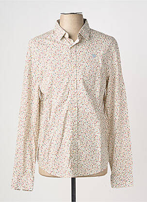 Chemise manches longues imprimé fantaisie blanc FREEMAN T.PORTER homme