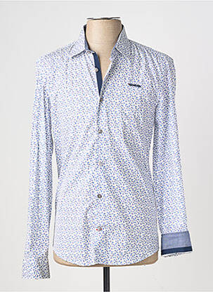 Chemise manches longues imprimé fantaisie blanc DELAHAYE homme