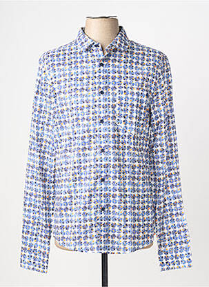 Chemise manches longues imprimé fantaisie bleu FREEMAN T.PORTER homme