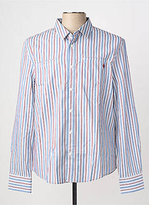 Chemise manches longues coupe droite bleu FREEMAN T.PORTER homme