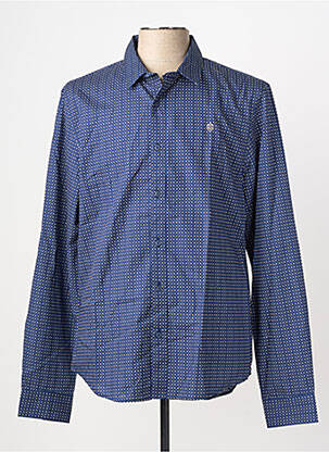 Chemise manches longues imprimé fantaisie bleu FREEMAN T.PORTER homme