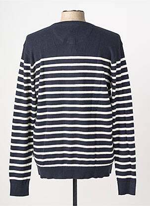 Pull col rond manches longues bleu FQ1924 homme