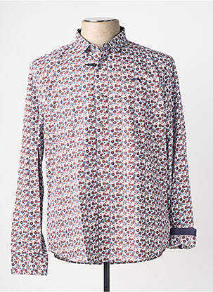 Chemise manches longues imprimé fantaisie blanc DELAHAYE homme