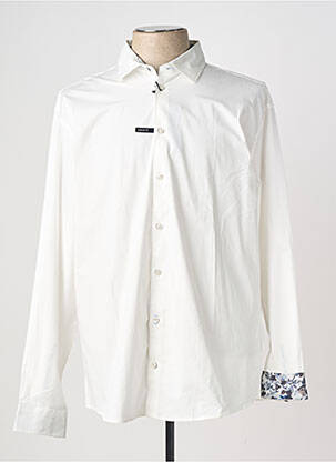 Chemise manches longues coupe droite blanc FQ1924 homme