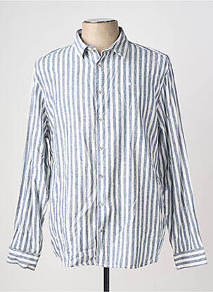Chemise manches longues coupe droite bleu NO EXCESS homme