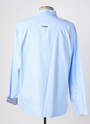 Chemise manches longues coupe droite bleu FQ1924 homme