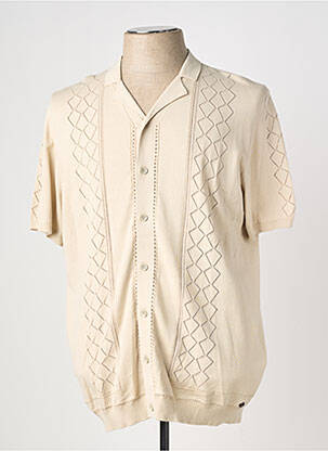 Pull resserrée sur le bas manches courtes beige NO EXCESS homme