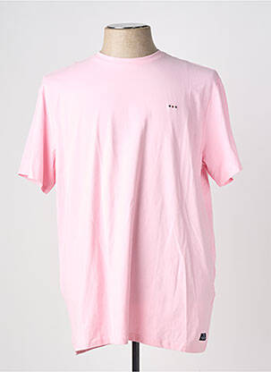 T-shirt coupe droite manches courtes rose FQ1924 homme