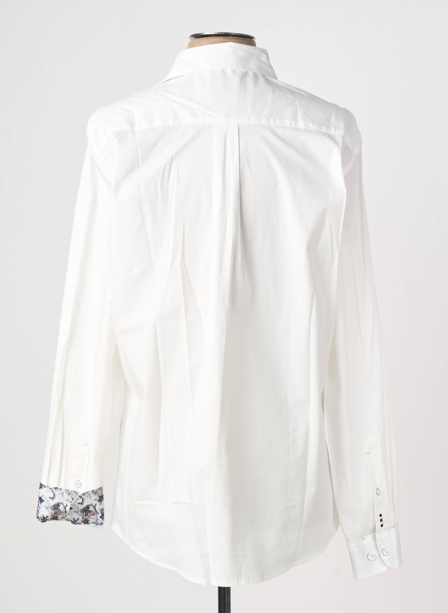 Chemise manches longues coupe droite blanc FQ1924 homme