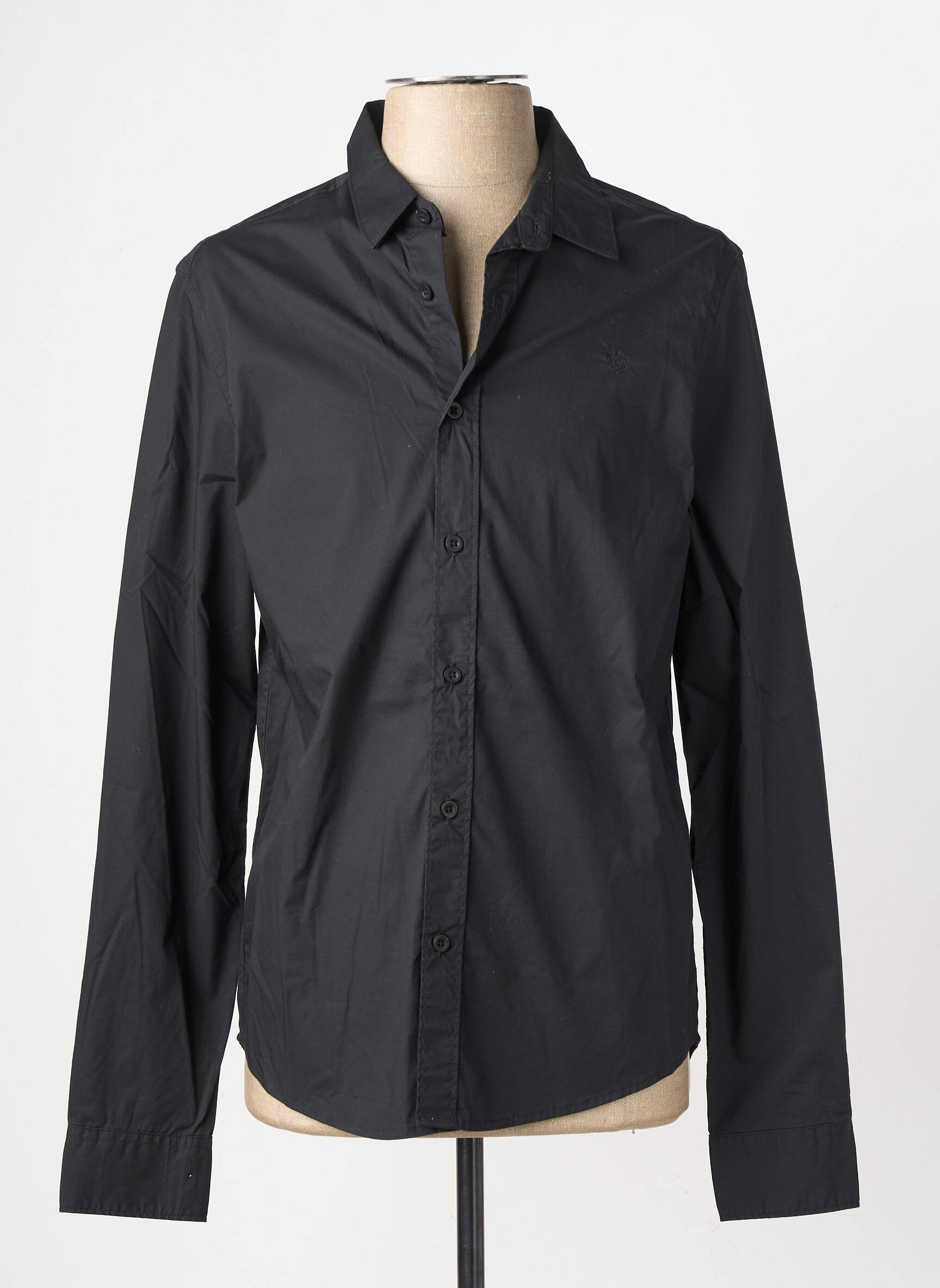 Chemise manches longues coupe droite noir FREEMAN T.PORTER homme