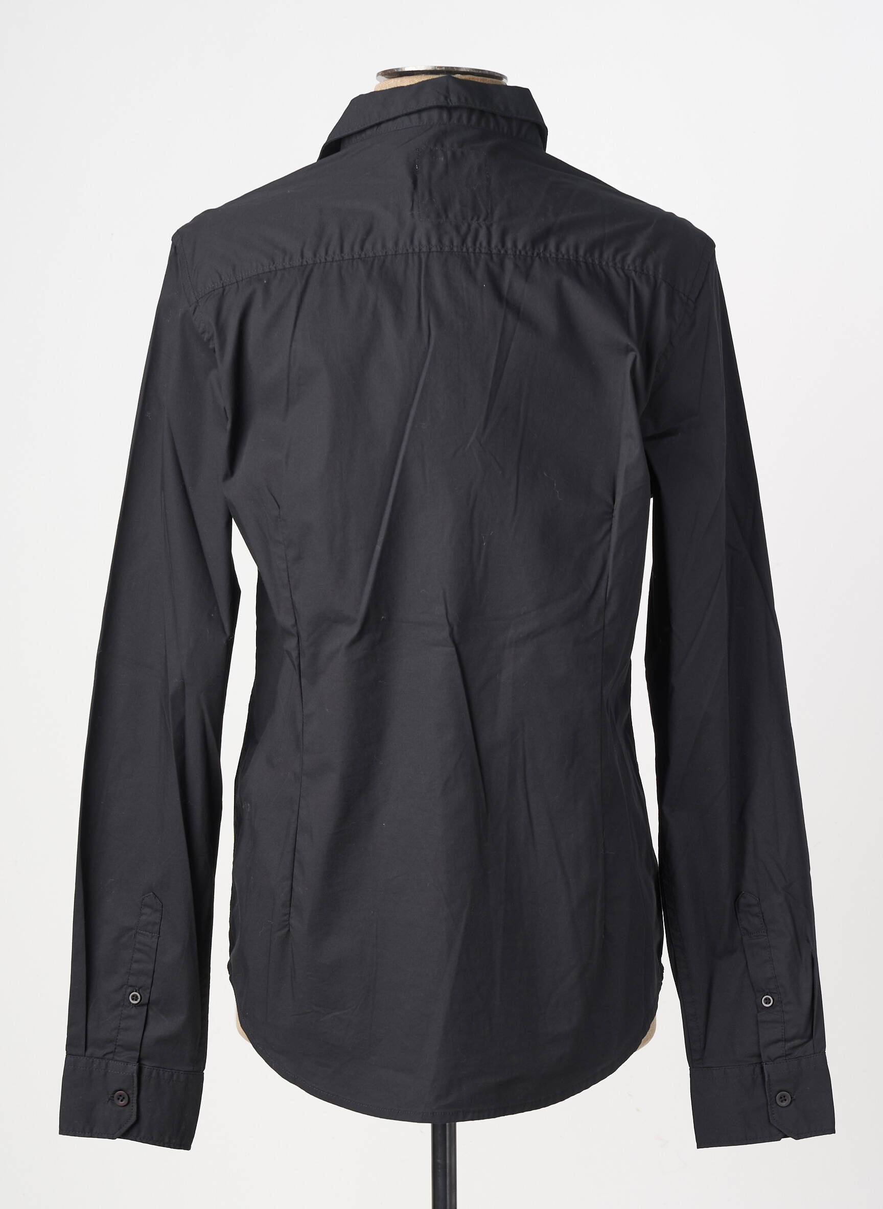 Chemise manches longues coupe droite noir FREEMAN T.PORTER homme