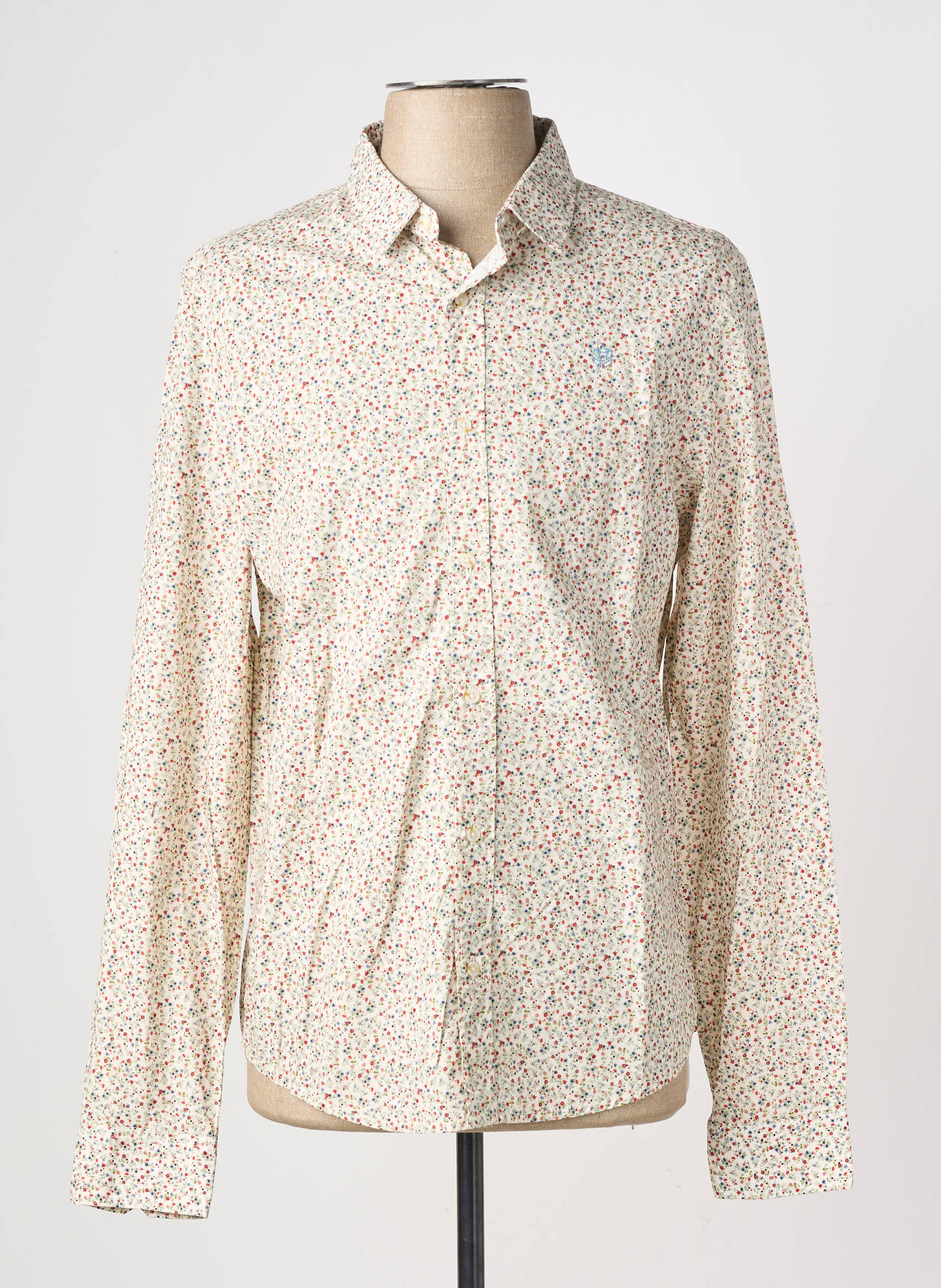 Chemise manches longues imprimé fantaisie blanc FREEMAN T.PORTER homme