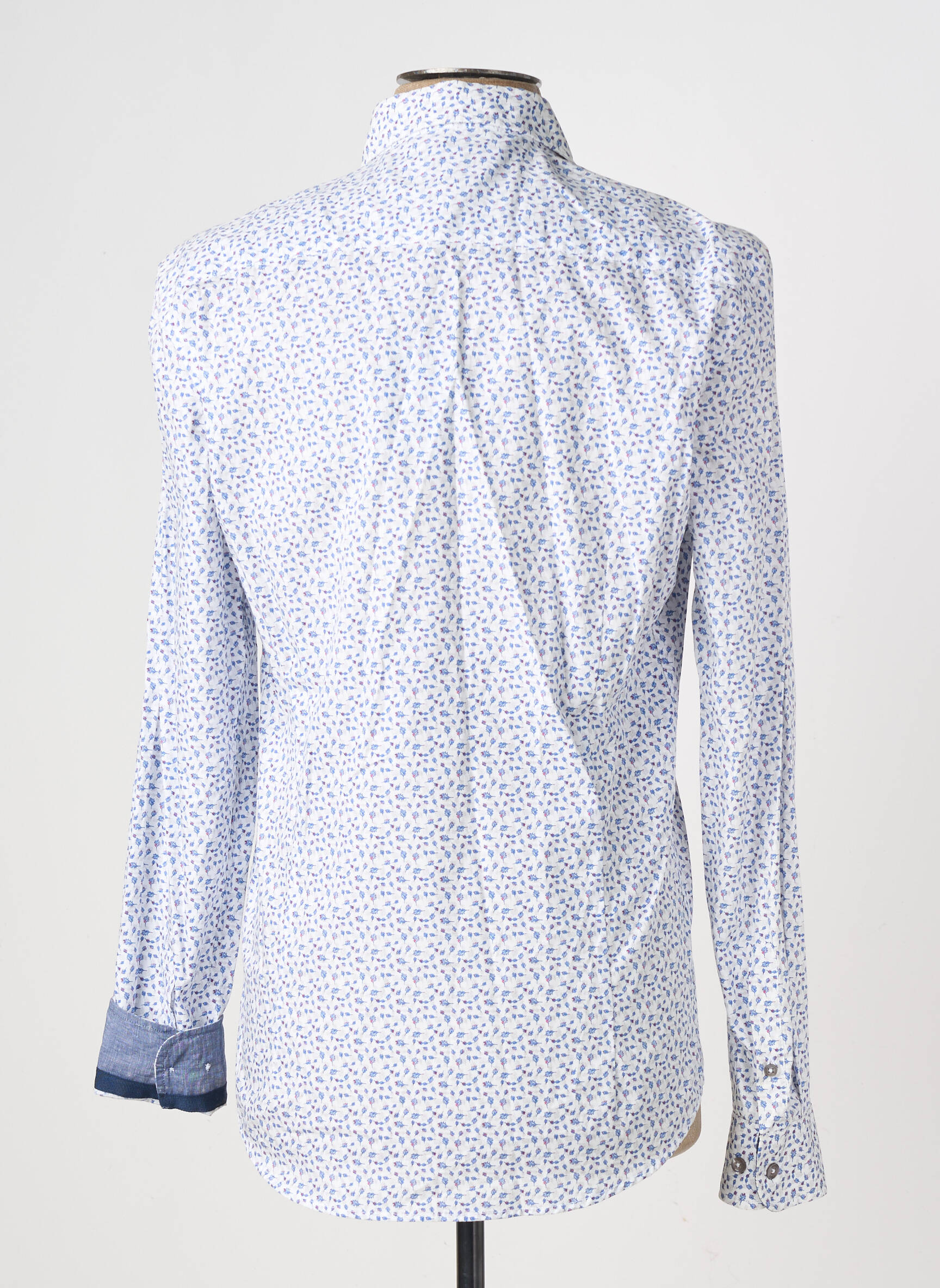 Chemise manches longues imprimé fantaisie blanc DELAHAYE homme
